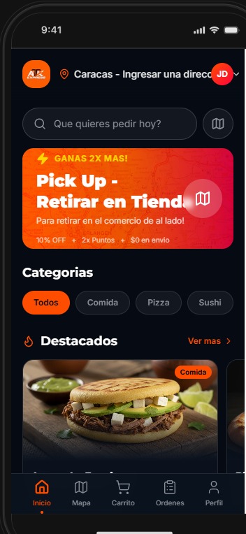 App del cliente — inicio